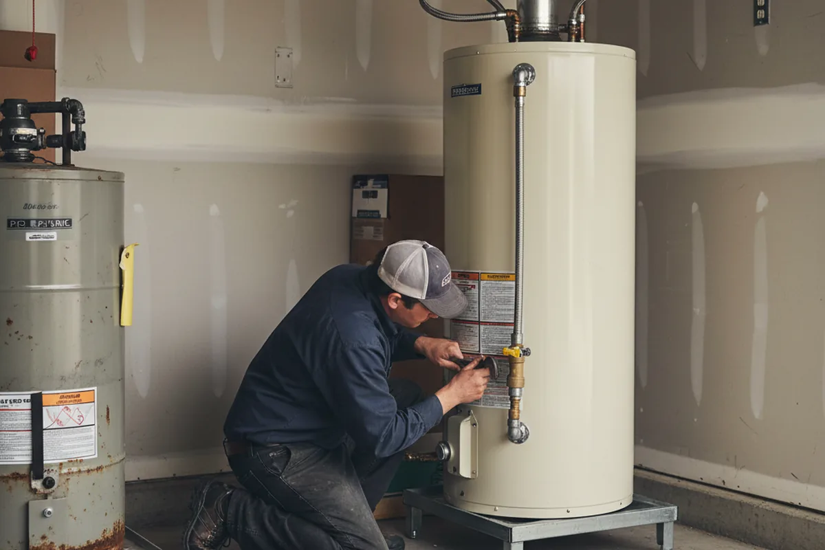 Water heater and shutoff valve replacement in Sand Springs